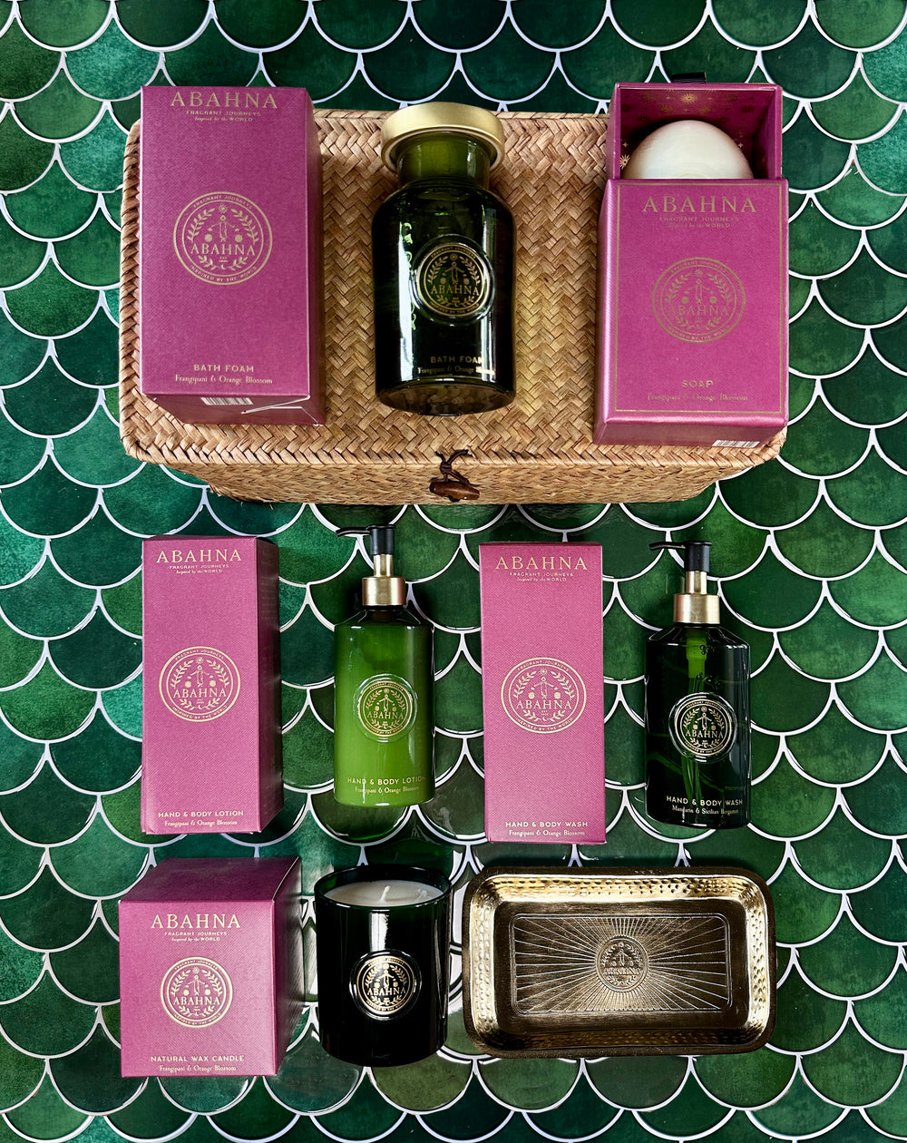 Abahna-cadeauhamper met badschuim, zeep, hand- en lichaamsverzorging